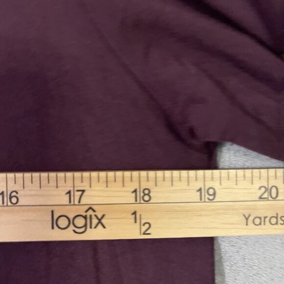 LOGO Lori Goldstein Mini Dress Tunic Top Brown Orange Womens S Mesh Ruffle Hem - Picture 4 of 7